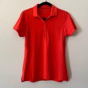 Peter Millar Orange 50+ Sun Protection Golf Polo Shirt Active Women's size Small